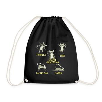 Yoga Lémurien - Sac de sport léger - noir - Devant