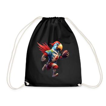 Perroquets Rugby / Joueur de rugby Perroquet - Sac de sport léger - noir - Devant