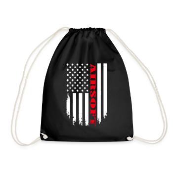 Patriotic Airsoft Player - Flag - Turnbeutel - Schwarz - Vorne