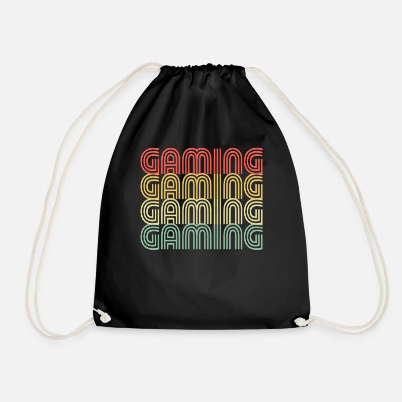 Design rétro de jeu - Sac de sport léger - noir