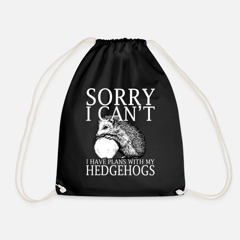 Hedgehogs Funny Shirt - Turnbeutel - Schwarz