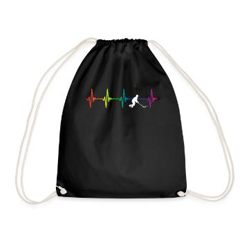 Bandy Rainbow Heartbeat - Turnbeutel - Schwarz - Vorne