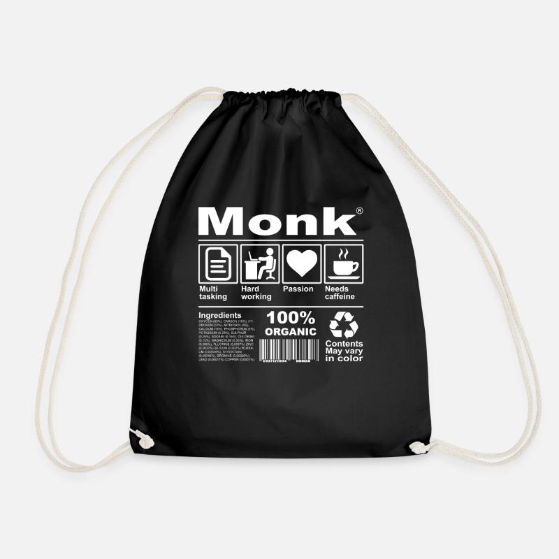 Monk - Turnbeutel - Schwarz