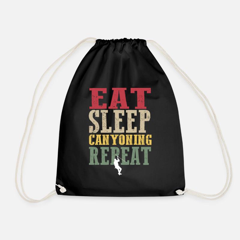 Hipster Canyoning Tee - Turnbeutel - Schwarz