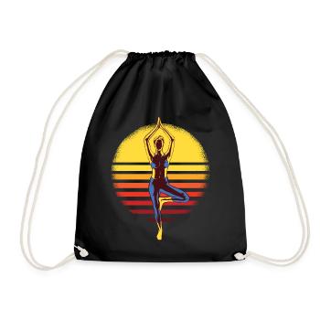 yoga - Drawstring Bag - black - Front