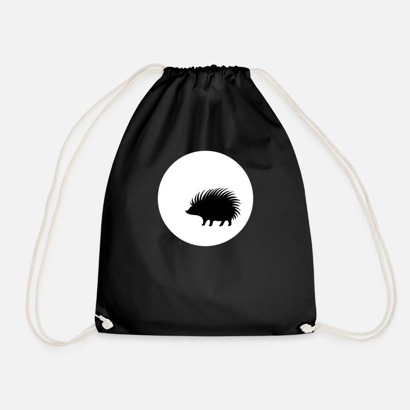 Hedgehog and Moon TSHIRT - Turnbeutel - Schwarz