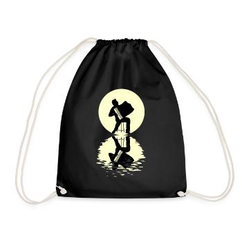 Accordion Moon - Turnbeutel - Schwarz - Vorne