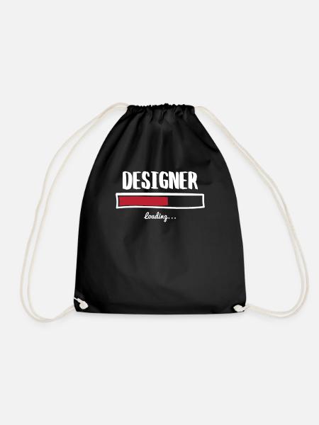 Funny Designer Design - Turnbeutel - Schwarz