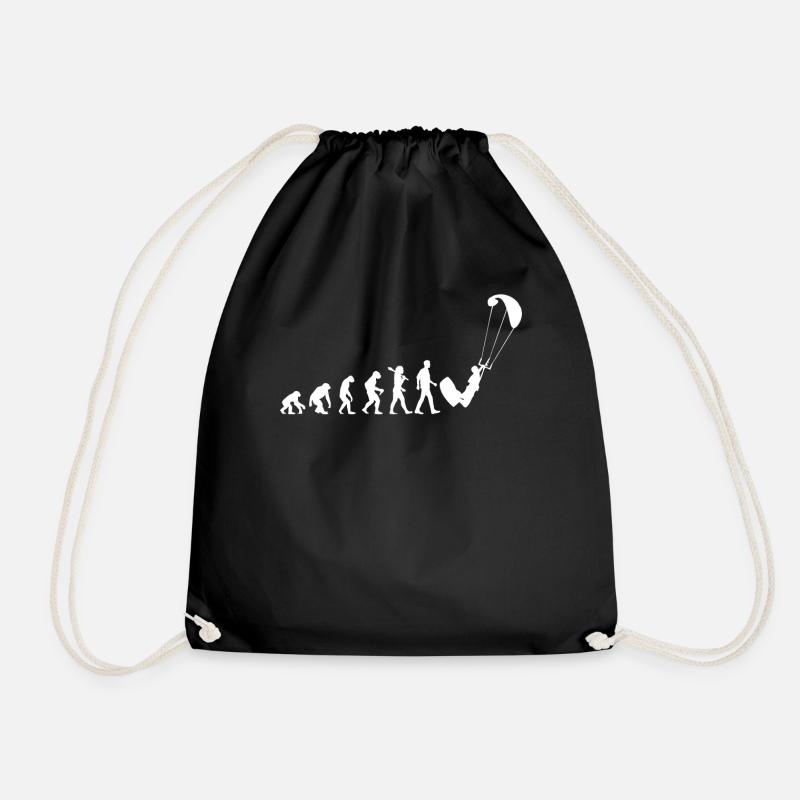 Kite surfing - Drawstring Bag - black