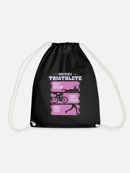 Triathlet Triathlon How To Be A - Turnbeutel - Schwarz