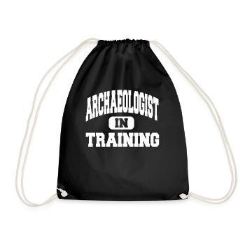 Archéologue en formation - Sac de sport léger - noir - Devant
