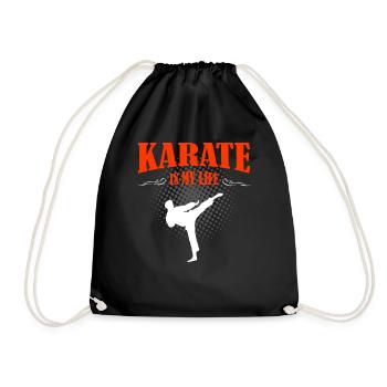 karate - Drawstring Bag - black - Front