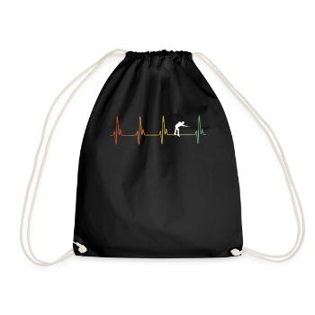 Retro Billiard Heartbeat - Turnbeutel - Schwarz - Vorne