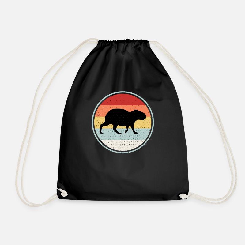 Capybara - Turnbeutel - Schwarz