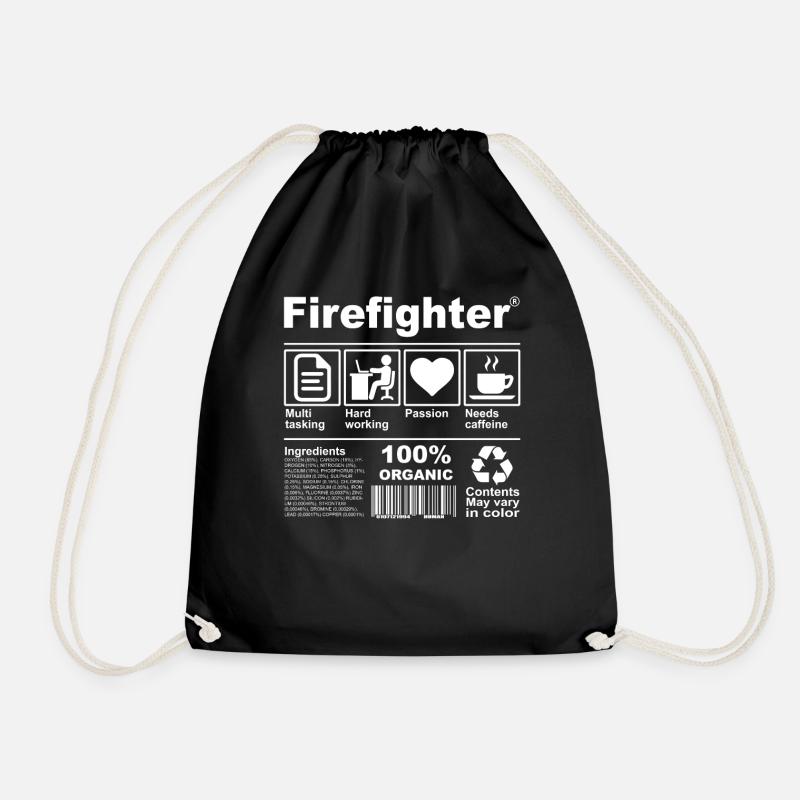 Firefighter - Turnbeutel - Schwarz