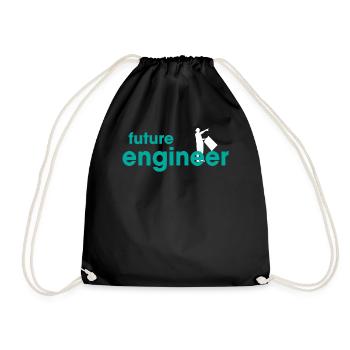 Future Engineer - Drawstring Bag - black - Front