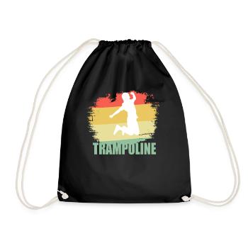 Distressed Trampoline Shirt - Drawstring Bag - black - Front