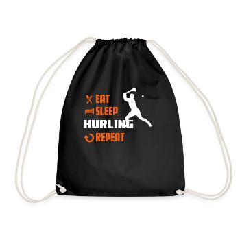 EAT SLEEP HURLING - Chemise d'intérêt - Sac de sport léger - noir - Devant