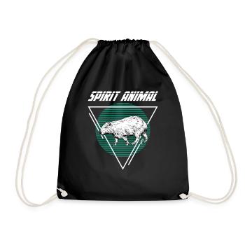 Capybara - Drawstring Bag - black - Front