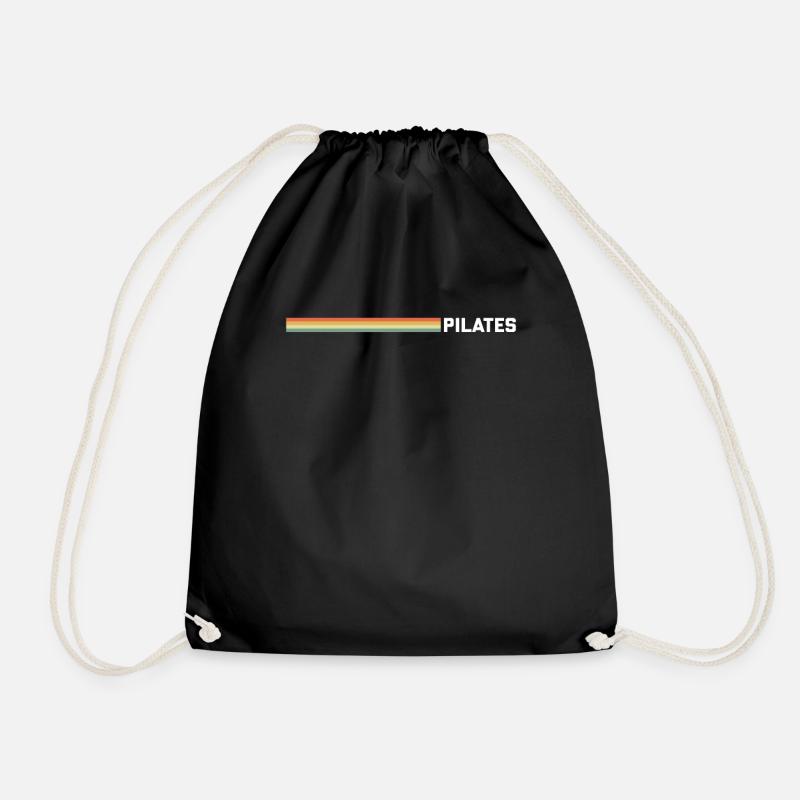 Pilates Retro Striped - Turnbeutel - Schwarz
