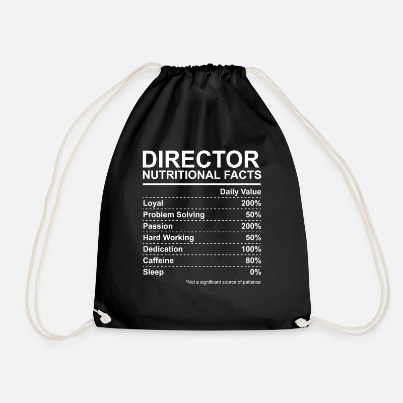 Director Nutritional Facts - Turnbeutel - Schwarz