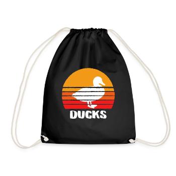 DUCKS T SHIRT Men And Women - Drawstring Bag - black - Front