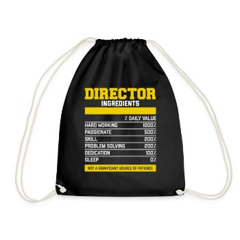 T-Shirt Ingrédients Fantaisie Directeur - Sac de sport léger - noir - Devant