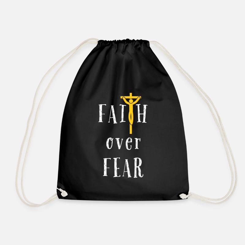 Jesus, Jesus, Jesus Christian Christian Christian - Drawstring Bag - black