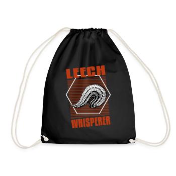 leech whisperer vintage t-shirt - Drawstring Bag - black - Front