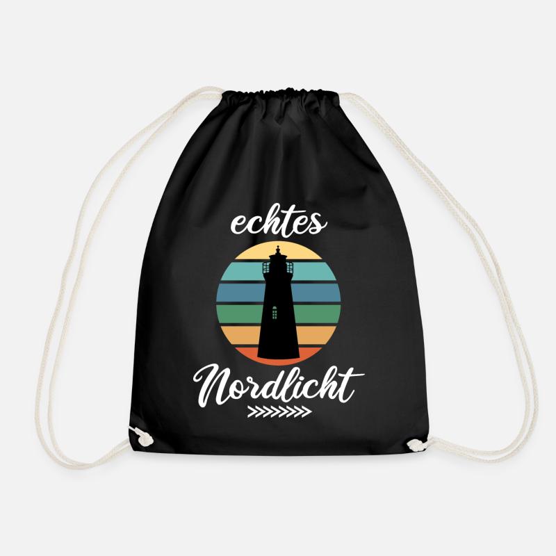 Echtes Nordlicht - Turnbeutel - Schwarz