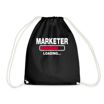 Marketer - Drawstring Bag - black - Front