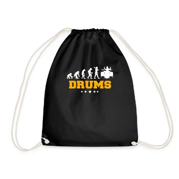 DRUMS - Turnbeutel - Schwarz - Vorne