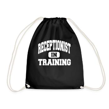 Receptionist In Training - Turnbeutel - Schwarz - Vorne