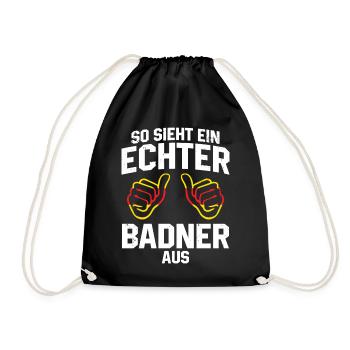 Badner - Turnbeutel - Schwarz - Vorne