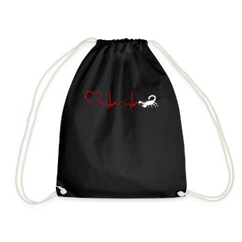 Heartbeat Scorpio T-Shirt - Drawstring Bag - black - Front