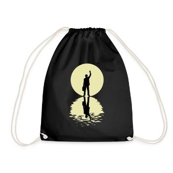 The Salesman And The Moon - Turnbeutel - Schwarz - Vorne