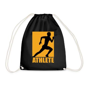 Athlete Design - Turnbeutel - Schwarz - Vorne