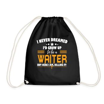 Serveur ici je le tue - Sac de sport léger - noir - Devant