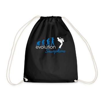Saxophone Evolution - Drawstring Bag - black - Front