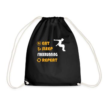 Freerunning Graphic T-Shirt - Drawstring Bag - black - Front