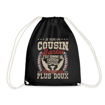 Je suis un cousin barbu normal fans barbe - Sac de sport léger - noir - Devant
