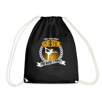Drôle de patinage artistique T-Shirt Bday Cadeau - Sac de sport léger - noir - Devant