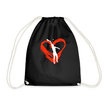 Un cœur pour le tennis de plage - Sac de sport léger - noir - Devant