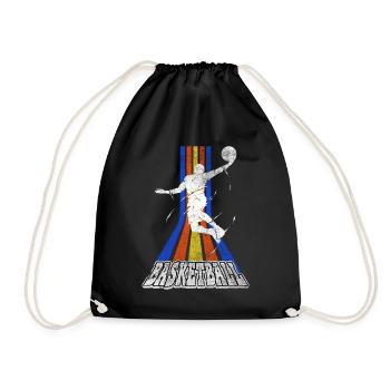 Basketteur Basketteur Dunking Vintage Retro - Sac de sport léger - noir - Devant