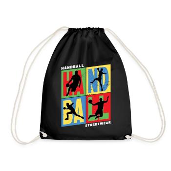 Handball Handball Player Handball Player Vintage Retro - Sac de sport léger - noir - Devant