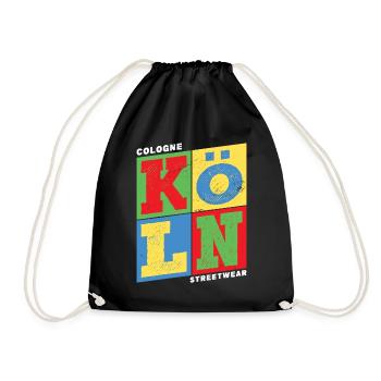 Cologne Cologne Allemagne Ville colorée Skyline Accueil - Sac de sport léger - noir - Devant