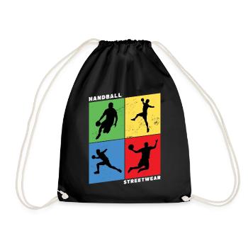 Handball Handball Player Handball Player Vintage Retro - Sac de sport léger - noir - Devant