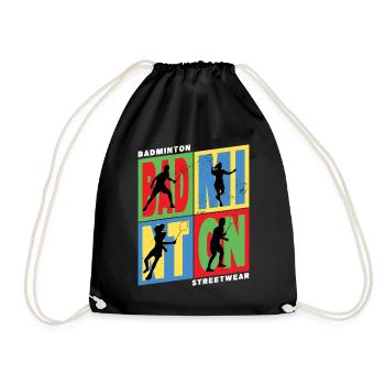 Badminton Badminton Sport Player Vintage Rétro - Sac de sport léger - noir - Devant