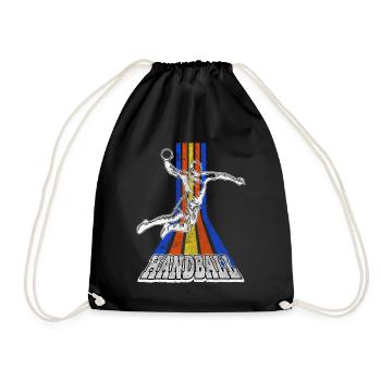 Handball Handball Player Handball Player Vintage Retro - Sac de sport léger - noir - Devant