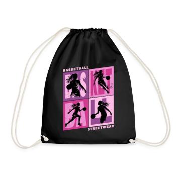 Basket-ball Femme Basketteur Joueur de basket-ball - Sac de sport léger - noir - Devant